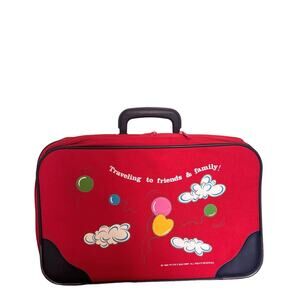 Vintage Peters Bag Corp 1986 Kids Red Balloon Suitcase